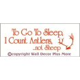 thumbnail image 2 of Nursery Décor To Go to Sleep I Count Antlers Wall Decals Vinyl Sticker, 23x8-Inch, Orange, 2 of 3