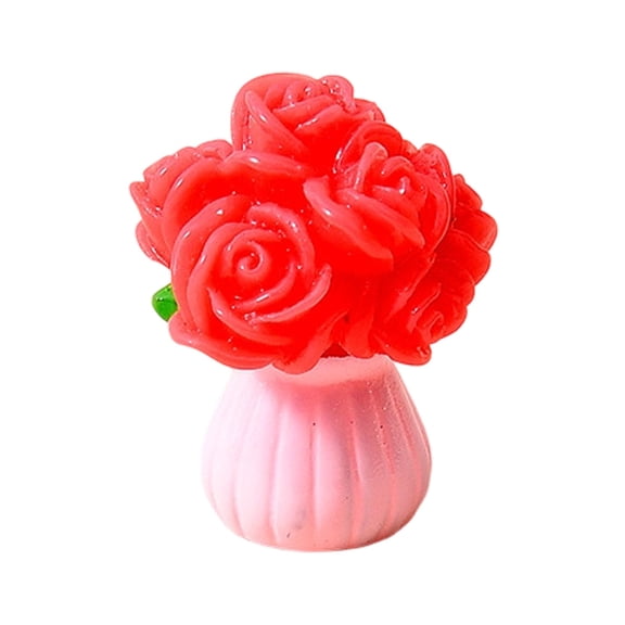 FXMLRLK 6 PCS Mini Resin Flowers, Micro Landscape Miniature Flower, Mini Accessories Flowers for DIY Art Crafts, Zen Garden, Micro Landscaping Decoration(6 Colors)