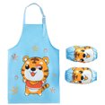 thumbnail image 2 of Neinkie 3Pcs/Set Kids Aprons for Cooking and Baking - 4 Piece Set, Kids Cartoon Aprons For Painting with Protective Sleeves for Kids and Kid Apron with Pockets, Aprons for Kids Age 2-12, 2 of 2