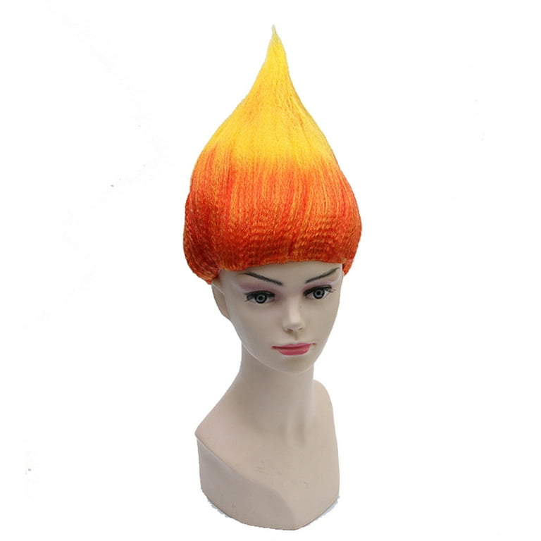 RightOn Orange Wig Flame Wig for Women Fire Wig Girls Cosplay or