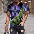 thumbnail image 4 of Camisas para Hombre Impresión Casual Top de Moda, Camisas a Rayas para Hombres Ropa de Pascua para Fiestas Y Diarios, 4 of 5
