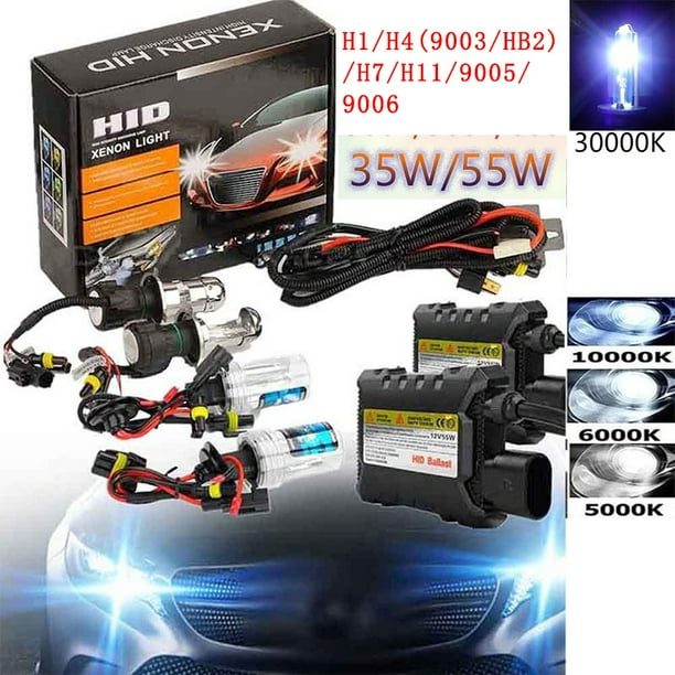 1 Par De Bombillas De Conversión De Faros Delanteros Xenon HID 35W/55W Kit De Balasto H1 H3 H4 H7 H11 9005 9006 H13 De Coche Luces Antiniebla huangjie unisex
