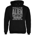 thumbnail image 1 of Costume d'Alien Humain d'Halloween Noir Chandail à Capuchon Adulte, 1 of 1
