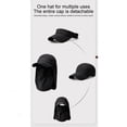thumbnail image 3 of SGFCWSX Sun Hats for Men,UPF 50+ Protection Removable Neck Cape Quick-Dry Summer Outdoor Hat Black, 3 of 6