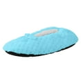 thumbnail image 6 of Wovix Women Comfort Thermal Fuzzy Ankle Bootie Slippers Anti- Sole Indoor Outdoor Solid Barefoot House Shoes Blue 42, 6 of 8