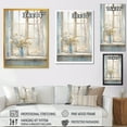 thumbnail image 4 of Designart "Minimalist Charm of Floral Windows in Blue and White I" Farm Framed Wall Art - Country White Farm Windows Living Room Framed Canvas Art, 4 of 6