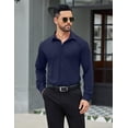 thumbnail image 4 of COOFANDY Men's Stretch Business Dress Shirts Long Sleeve Wrinkle Free Dress Shirt, 4 of 6