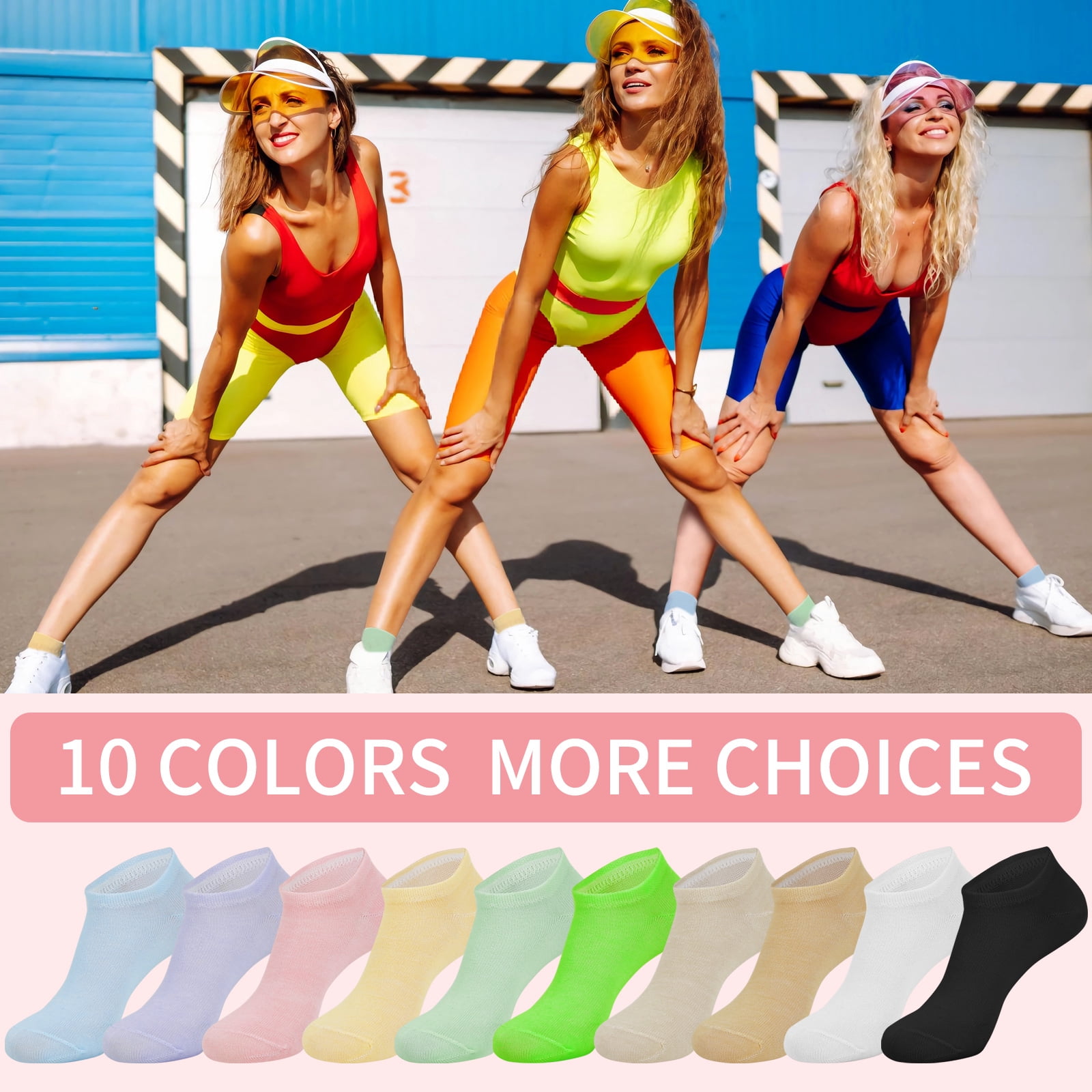100 Pairs Womens Low Cut Ankle Socks Colorful Lightweight Ankle Socks Athletic Casual Bulk Socks for Women Teens