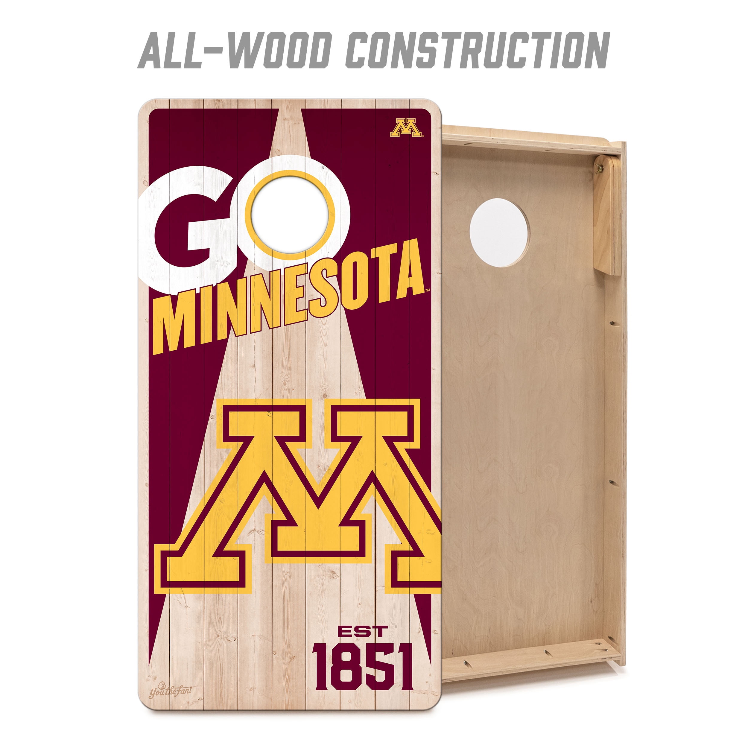 YouTheFan NCAA Minnesota Golden Gophers 2' x 4' Cornhole Game No Bags