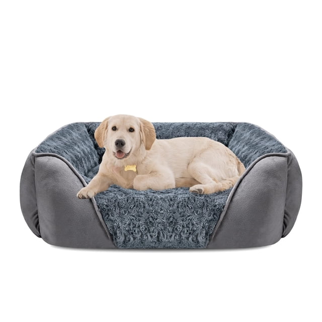 Cama para perros INVENHO, rectangular, lavable, ortopédica L (76 x 61 x 23) cm