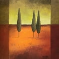 thumbnail image 2 of Paus, Hans 26x26 Gold Ornate Wood Framed with Double Matting Museum Art Print Titled - Trees IV, 2 of 4