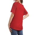 thumbnail image 4 of VERABENDI Women's Tops Plus Size Summer Raglan Bell Short Sleeve Crew Neck Lady Casual Blouses, S-3XL, 4 of 8