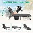 thumbnail image 5 of Slsy Folding Chaise Lounge Chair 5-Position, Folding Cot, Heavy Duty Patio Chaise Lounges for Outside, Poolside, Beach, Lawn, Camping, 5 of 18
