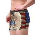 thumbnail image 2 of Balery Eagle With USA Flags Calzoncillos bóxer para hombre, ropa interior de algodón suave y transpirable con cinturilla de nailon-Large, 2 of 5