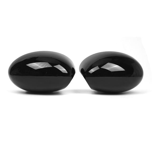 Mistaha Pair of Genuine Black Replacement Rearview Mirror Covers for BMW Mini Cooper R50/R52/R53, OEM 51167030715, 51167030716