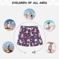thumbnail image 5 of FORMRS Boys Swim Trunks Quick Dry Mesh Lining Beach Boardshorts, Sizes XS-XL, Purple Space Cat Pattern, 5 of 5