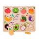 thumbnail image 3 of Rompecabezas de madera para niños pequeños Rompecabezas de madera para niños pequeños Juegos de educación temprana Animales tablero de frutas, 3 of 9