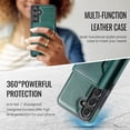 thumbnail image 7 of Dteck for Samsung Galaxy S24+ Plus Case Detachable Wallet Case with Card Holder, Samsung Galaxy S24+ Magnetic Case Compatible with MagSafe, PU Leather RFID Blocking Flip Kickstand Credit Slots,Green, 7 of 7