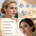 thumbnail image 6 of Limerencia Moissanite Stud Earrings,3 Pairs Titanium Stud Earrings Earrings for Men,Screw Back Earrings for Women,Wedding Earrings, 6 of 6
