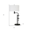 thumbnail image 5 of 32" Black Metal Adjustable Table Lamp With White Drum Shade, 5 of 9