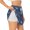 White, variant on Cartoon Shark Printed 2 in 1 Women's Workout Shorts for Athletic Gym Running Shorts with Phone Pockets-Medium