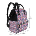 thumbnail image 2 of Pofeuu colorful Skull flower daisy Print Diaper Bag Backpack, Multifunction Travel Pack Maternity Baby Changing Bags, Large Capacity, Waterproof, 2 of 6