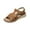 Brown, variant on Womens Summer Sandals Hollow Out Solid Color Round Toe Open Toe One Strap Buckle Wedge Heel Summer Shoes 43