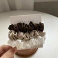 thumbnail image 6 of 3Pcs/set Silk Satin Scrunchies Women Solid Color Hair Rope Elegant Ponytail Holder Rubber Band Elastic Hairband Hair Accessories, 6 of 9