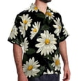thumbnail image 2 of Daisy Men's Short Sleeve Casual Printed Button Down Beach Shirt - Summer Hawaiian Top, 2 of 6