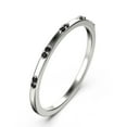 thumbnail image 2 of 0.10ct Round Cut black diamond moissanite 10k White Gold Wedding Band, 2 of 4