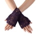 thumbnail image 1 of Minnieouse 1 par de mitones de encaje sin dedos para mujer, guantes para fiesta de boda, cortos, para novia, a la moda, cómodos, exquisitos y transpirables guantes y mitones Violeta Minnieouse AP010986-06, 1 of 6