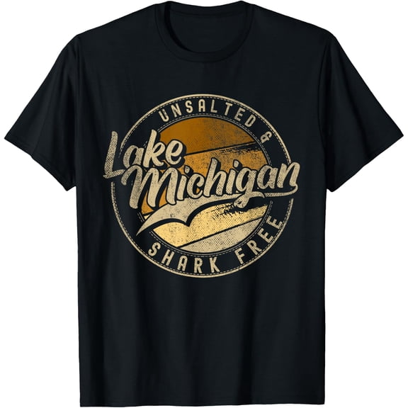 Lake Michigan Unsalted Shark Free Great Lakes T-Shirt