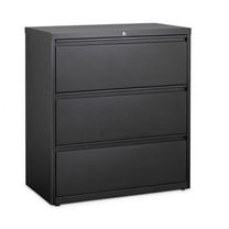 Hirsh Industries B691056 36 in. HL10000 Series Lateral File with 3-Drawer - Black