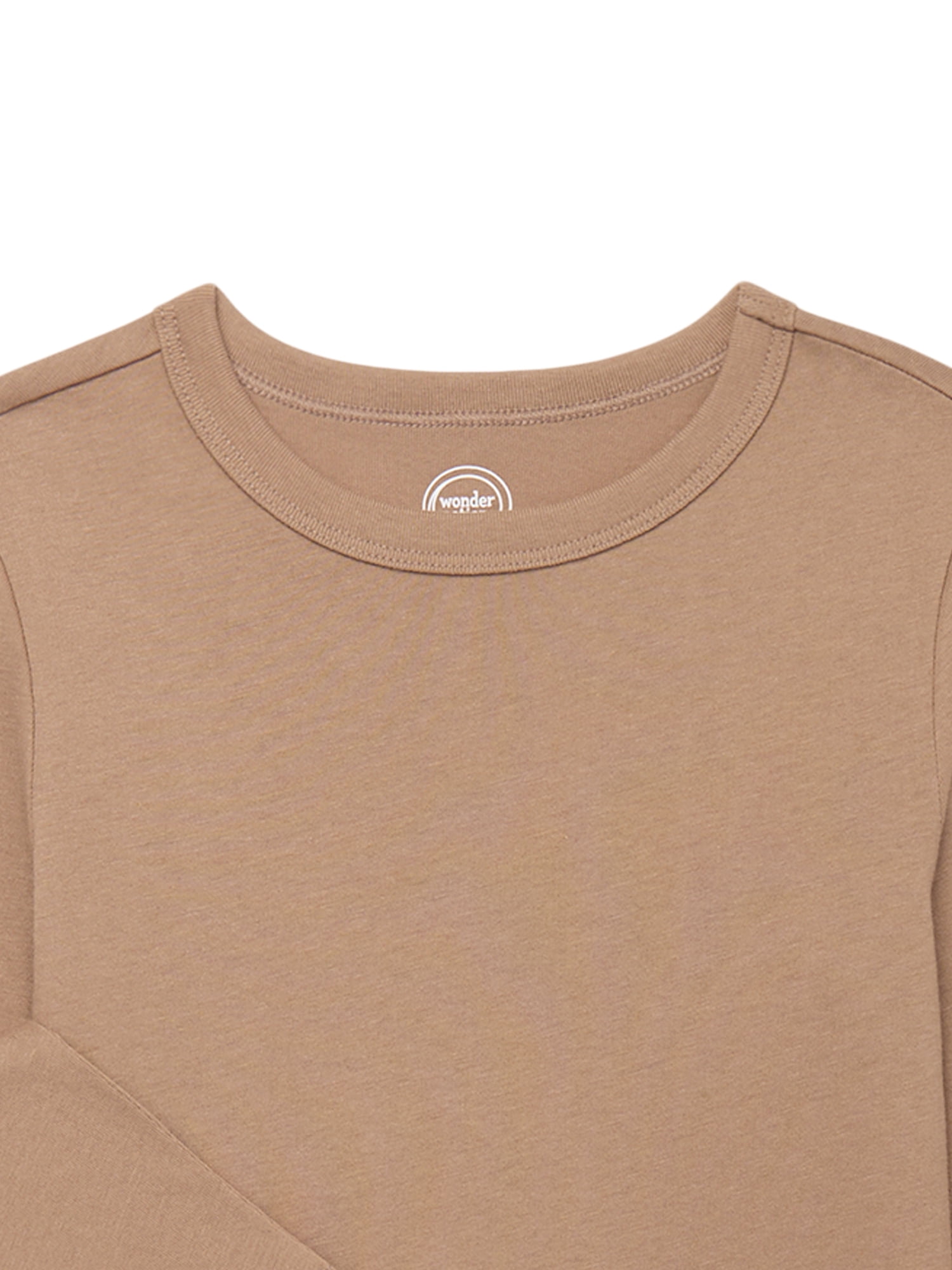 Wonder Nation Boys Long Sleeve Kid Tough T-Shirt, 3-Pack, Sizes 4-18 & Husky