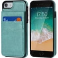thumbnail image 3 of REQO iPhone 7 iPhone 8 iPhone SE 2020 Case Wallet with Credit Card Holder, Premium Leather Magnetic Clasp Kickstand Heavy Duty Protective Cover for iPhone 7/8/SE 4.7 Inch(Green), 3 of 7