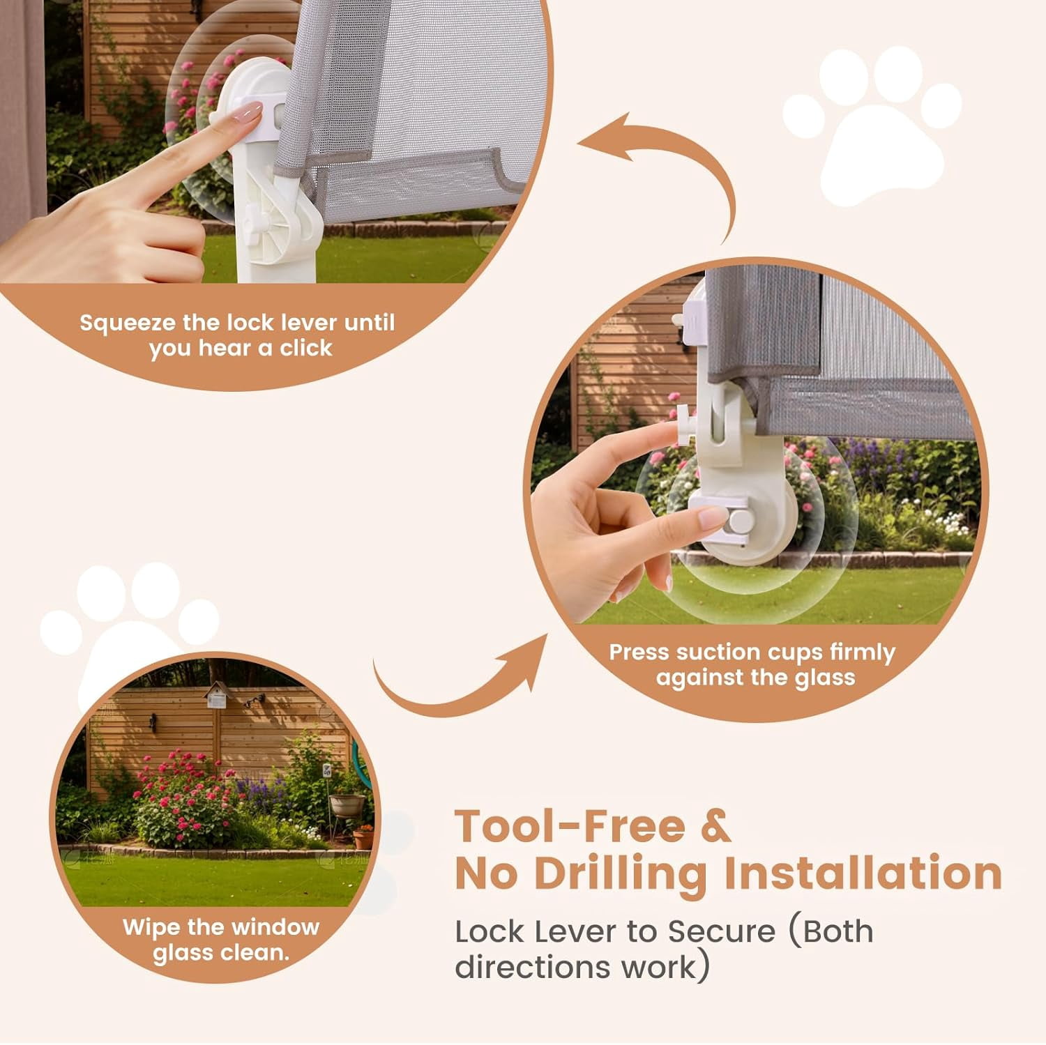 Cat Window Perch for Large Cats with 4 Suction Cups, 2 in 1 Cat Hammock with Detchable Cushion for 55Lbs Load