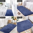 thumbnail image 6 of Bath Rugs for Bathroom Non Slip, Microfiber Washable Navy Large Bathroom Mat, Absorbent Shaggy Shower Floor Mat, Bath Rug Runner 20"X32", 6 of 6