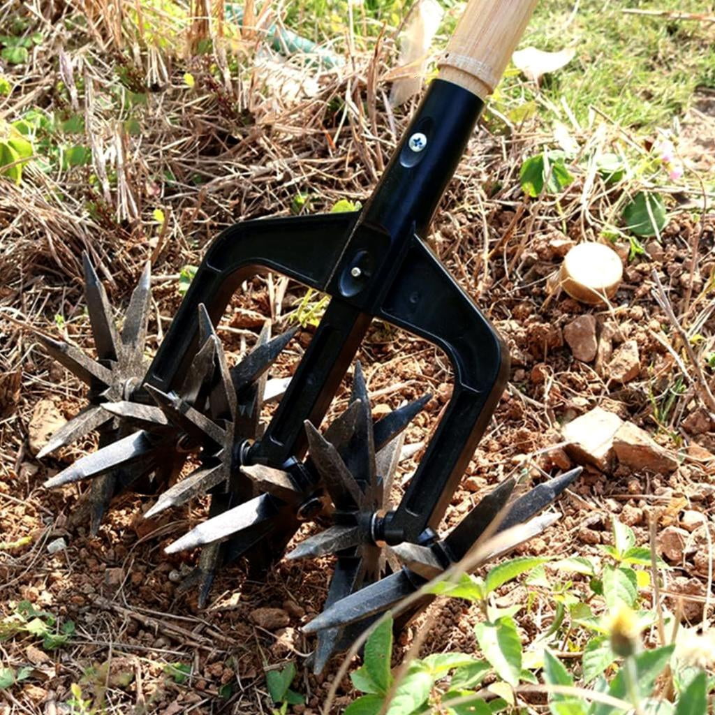 Garden Soil Scarifier Rotary Cultivator Soil Plowing Tool Designed for Effective Soil Aeration and Lawns Care