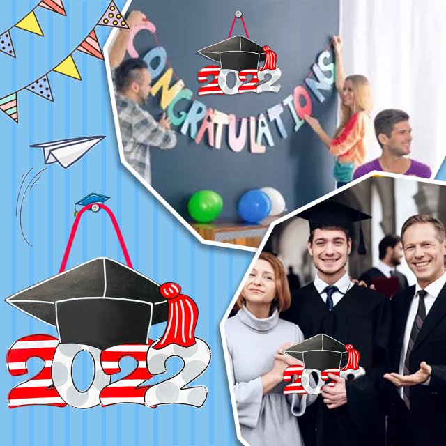 TIMIFIS Home Decor New Graduation Season Square Graduation Wooden Pendant Ornament DecorFall s