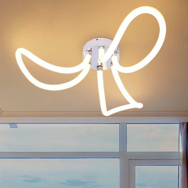 Lámpara De Araña De Luz De Techo De Acrílico De Alto Brillo, Diseño Moderno Para Sala De Estar, Dormitorio, Cocina Advancent HA027359-01