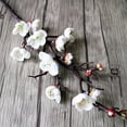 thumbnail image 2 of Flores de cerezo artificiales de seda y plástico para decoración del hogar. Blanco, 2 of 9