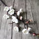 thumbnail image 2 of Flores de cerezo artificiales de seda con tacto real para bricolaje Blanco, 2 of 9