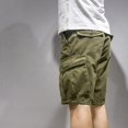 thumbnail image 3 of Pantalones cortos cargo para hombre, de algodón, estilo urbano, con bolsillo frontal, bermudas de verano para hombre, cintura elástica de lujo, pantalones cortos anchos Y2k para hombre, 3 of 5