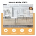 thumbnail image 4 of FIRSCOOK Modern Dining Chairs, Set of 4 White Metal and PU Upholstered Dining Side Chairs, 4 of 7