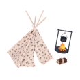 thumbnail image 4 of HILABEE 1/12 Miniature Dollhouse Camping Tent for Layout Model Train Miniature Scene Pink Tent, 4 of 9