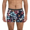 thumbnail image 4 of Wukai Flowers ad Butterflies Print Men’s Underwear Breathable Boxer Briefs,&nbsp;Moisture Wicking & Breathable-Large, 4 of 7