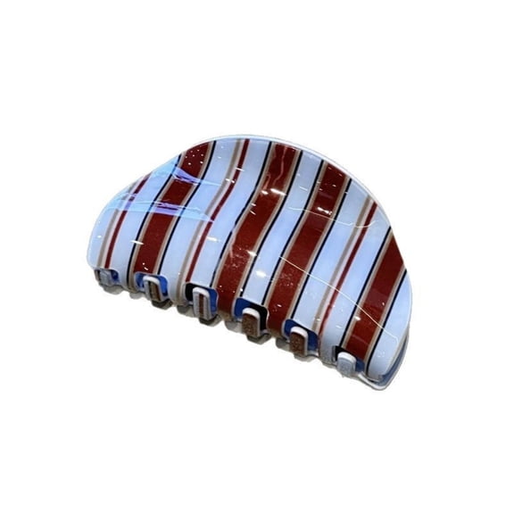 Striped Acrylic HairClaw Strong Hold Hair Claw Clip For Bun Braids Ponytail Holder Fashion Hair Styling Decoration