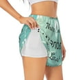 thumbnail image 2 of Haiem Not All Those Who Wander Are Lost1 Women's 2 in 1 Running Shorts - Lightweight Athletic Workout Gym Yoga Breathable Sports Shorts Liner with Phone Pockets-Medium, 2 of 9