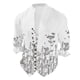 thumbnail image 2 of Camisas De Vestir Para Hombre Manga Corta Camisa de manga larga con estampado digital 3D y soporte con botones sueltos para hombre, vacaciones, playa, ocio (Black, M), 2 of 4