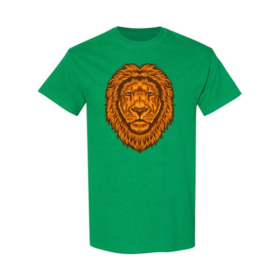 Lion Head Detailed Style T-Shirt Men -Image by Shutterstock, Male Large